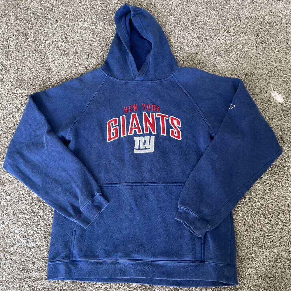 New York Giants Sweater Boys XL ( 18/20 ) Blue Red NFL Football Hoodie